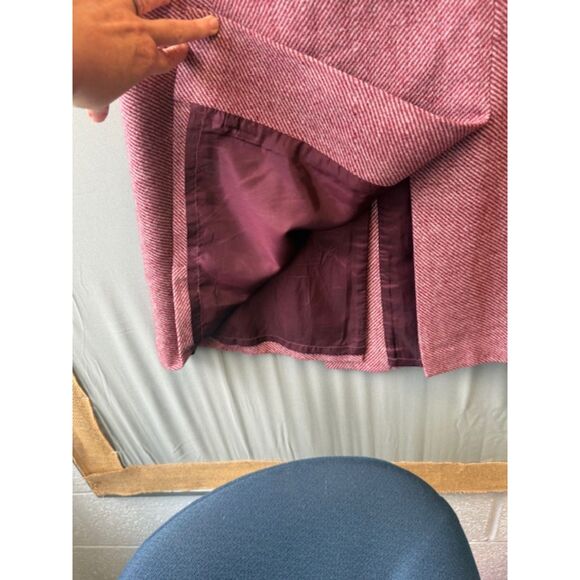 Vintage Original Penguin Wool A-Line Skirt Rose Pink Herringbone Preppy Lined - Picture 11 of 16